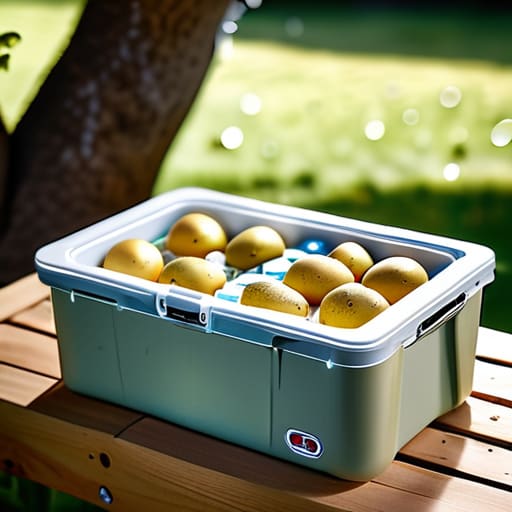 Picnic cooler temperature control making the most of limited ice.